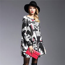Load image into Gallery viewer, Jielur Autumn Europe Fashion Women's Sweaters Full Sleeve Personality Printed Leisure Big Size Knitted Sweater Pullover Female