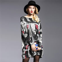 Load image into Gallery viewer, Jielur Autumn Europe Fashion Women's Sweaters Full Sleeve Personality Printed Leisure Big Size Knitted Sweater Pullover Female