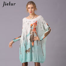 Load image into Gallery viewer, Jielur Sweater Women Cartoon Printed Long Sleeve Jumper Kawaii Knitted Sweaters Spring Autumn Pullover Basic Pull Femme