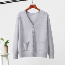Load image into Gallery viewer, Fashion Autumn Winter Cardigan Sweater Women Plus Size Knitted Cardigan Women Pocket Sweater Female button Loose Cardigan Female