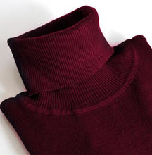 Load image into Gallery viewer, Women Knitted Sweaters 2019 Autumn Winter Turtleneck Pullovers Stretch Tops Black Red White Femme Pull Ladies Clothing Stretch