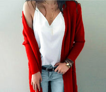 Load image into Gallery viewer, yinlinhe Khaki Long Cardigan Women Cashmere Solid Knit Sweater Women Long Sleeve Winter 2019 Pockets female Cardigan Kimono 737