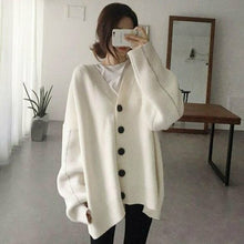 Load image into Gallery viewer, 2019 Korean Style Women Autumn Sweater Breasted Buttons Cardigan Knitted Jacket Outwear Female Oversized Sweaters