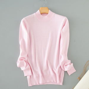 Qualtiy Cashmere Sweater Women Turtleneck Women's Plus Size Knitted Pullovers Winter Warm Sweaters Female D498