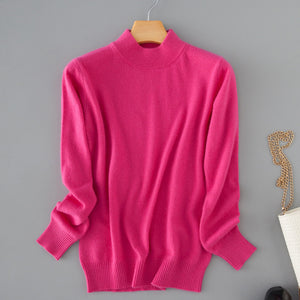 Qualtiy Cashmere Sweater Women Turtleneck Women's Plus Size Knitted Pullovers Winter Warm Sweaters Female D498