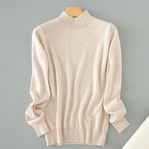 Qualtiy Cashmere Sweater Women Turtleneck Women's Plus Size Knitted Pullovers Winter Warm Sweaters Female D498