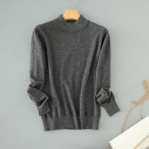 Qualtiy Cashmere Sweater Women Turtleneck Women's Plus Size Knitted Pullovers Winter Warm Sweaters Female D498