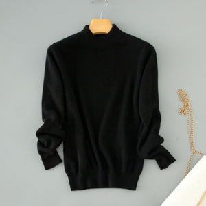 Qualtiy Cashmere Sweater Women Turtleneck Women's Plus Size Knitted Pullovers Winter Warm Sweaters Female D498