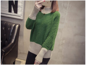 YAGENZ Autumn Fashion Women sweater high elastic Solid Turtleneck sweater women slim sexy tight Bottoming Knitted Pullovers 133