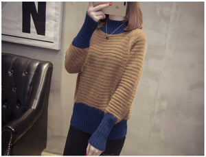 YAGENZ Autumn Fashion Women sweater high elastic Solid Turtleneck sweater women slim sexy tight Bottoming Knitted Pullovers 133