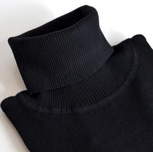 Women Knitted Sweaters 2019 Autumn Winter Turtleneck Pullovers Stretch Tops Black Red White Femme Pull Ladies Clothing Stretch