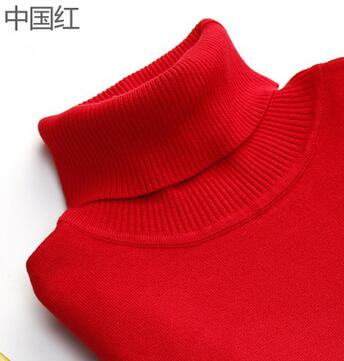 Women Knitted Sweaters 2019 Autumn Winter Turtleneck Pullovers Stretch Tops Black Red White Femme Pull Ladies Clothing Stretch