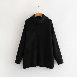 Tangada women jumpers turtleneck sweaters oversize winter fashion 2019 long sweater coat batwing sleeve christmas sweate HY135